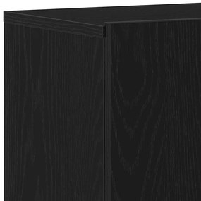 2 db fekete tölgyfa TV-szekrény 120 x 30 x 41 cm