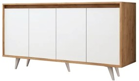 SHANS komód 86x140 cm barna/fehér