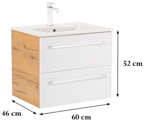 Vario Clam 60 alsó szekrény mosdóval
