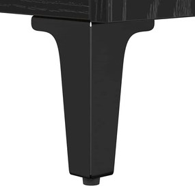 vidaXL Dohányzóasztal Fekete tölgy 80 x 80 x 36,5 cm Faanyag