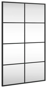 fekete téglalap alakú vas fali tükör 50 x 80 cm