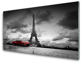 Fali üvegkép Eiffel-torony Architecture 120x60cm 2 fogas