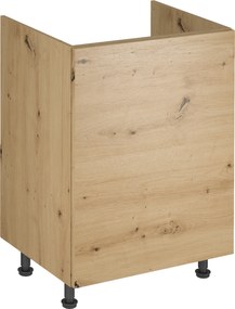 Mosogató szekrény, artisan tölgy, univerzális, LANGEN D60Z
