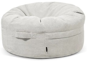 Krémszínű kordbársony babzsákfotel Roll 105 – SLOWDOWN