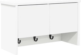 vidaXL Fali Kabáthorog polcokkal ajtóval Fehér 50 x 20 x 30 cm Faanyag