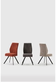 Sötétszürke kordbársony étkezőszék szett 2 db-os Anibal – Marckeric