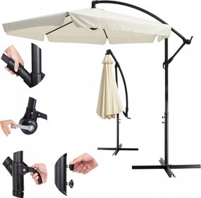 Összecsukható kerti napernyő 300cm 3m bézs