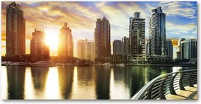 Fotó üvegkép Dubai naplemente 140x70