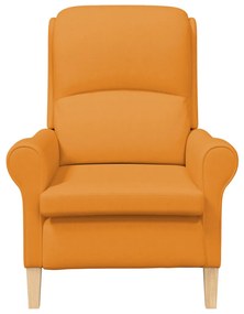 Modern Karosszék Sötét Sárga Szövet Nagy Ergonomikus