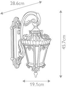 Elstead KL-TOURNAI2-M - Kültéri fali lámpa TOURNAI 1xE27/100W/230V IP44