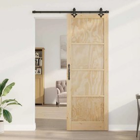 Csúszó Ajtó Készlet ORKDAL Természetes és fekete 83 x 232 cm