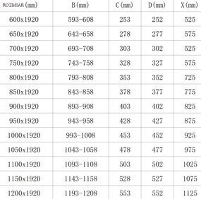 Mexen LIMA zuhany összecsukható ajtó zuhanykabinhoz 105 cm, 856-105-000-01-00