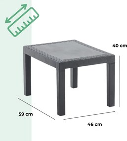 Kerti garnitúra AKITA, 3 részes, antracit színben I.P.A.E-Progarden