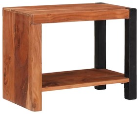 Könyvszekrény Barna, Fekete 50 x 30 x 40 cm Tömör Akácfa