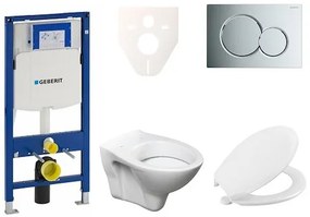 Fali WC szett Geberit előtétfalas szereléshez + Ceramia S-Line Pro WC 111.300.00.5NR2