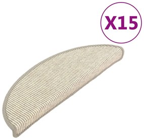 15 db ezüstszínű öntapadó lépcsőszőnyeg 56x17x3 cm