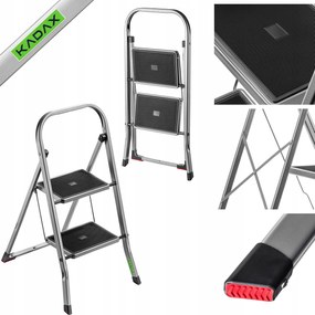 Létra Összecsukható Létra 2 Fokozatú Háztartási Acél 150kg Robusztus