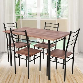 Fémvázas étkezőasztal 4 székkel