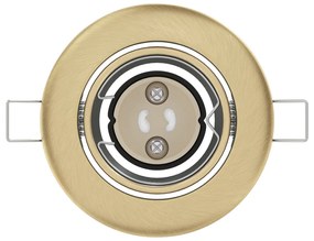 Recesszált Spotlámpák 6 db Kerek GU10 Sárgaréz Ø90 mm Acél
