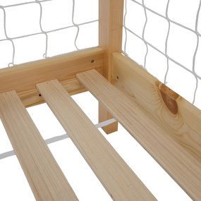 Montessori ágy, természetes/fehér/kék/piros, 90x200, FUTAL