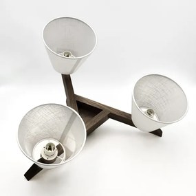 Brilagi - LED mennyezeti lámpa ANTHONY 3xE14/40W/230V diófa/fehér