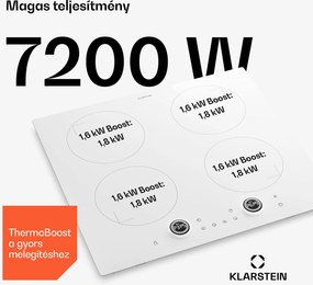 Klarstein Neotouch indukciós főzőlap | Modern és erőteljes | 4 főzőzóna | 9 fokozat | 7200 W | 60 cm