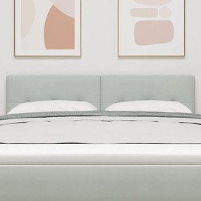 LED Fővállfa Gombos Tűzött Világosszürke 80 cm Bársony