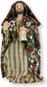 A ház tulajdonosa anyagból készült ruhában- 13cm magas figurákhoz