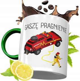 Zöld Bögre Tűzoltónak Tökéletes Ajándék fényképes nyomtatással