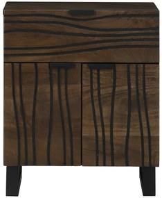 Éjjeliasztal - 50x33x60 cm, Tömör mangófából készült