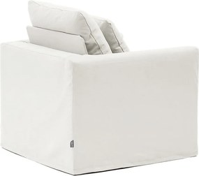 Fehér len fotel Nora – Kave Home