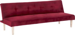 Kanapé széthúzhatós, bordó/tölgy, ALIDA