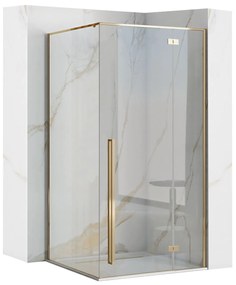 Rea - FARGO GOLD zuhanykabin 80 x 100 x 195 cm, arany, átlátszó üveg, REA-K4907
