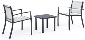 Auri 3 darabos Kerti bútor szett, Bizzotto, szénszín