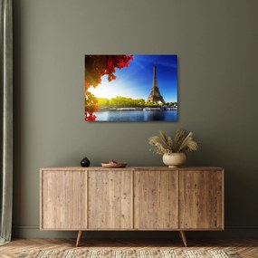Kép - ősz Párizsban (üvegen) (70x50 cm)