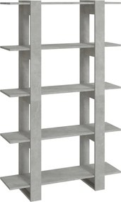 vidaXL betonszürke könyvszekrény/térelválasztó 100 x 30 x 160 cm