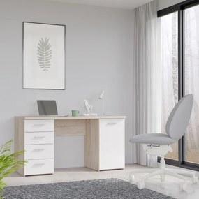 Íróasztal ARENO fehér/sonoma tölgy