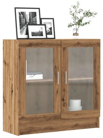 kézműves tölgy színű szerelt fa könyvszekrény 82,5x30,5x80 cm