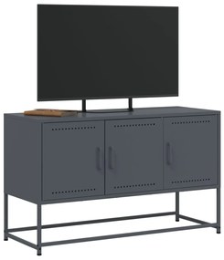 antracitszürke acél TV-szekrény 100,5x39x60,5 cm