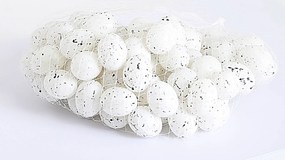 Tojás tojás hungarocell húsvéti tojás Fehér Fekete Pöttyös 15x25mm 72 db