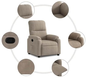 vidaXL tópszínű mikroszálas szövet dönthető fotel