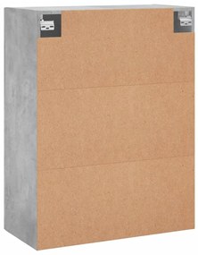 betonszürke fali szekrény 69,5x34x90 cm