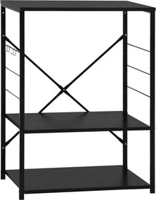 vidaXL fekete szerelt fa mikrohullámú szekrény 60 x 39,6 x 79,5 cm