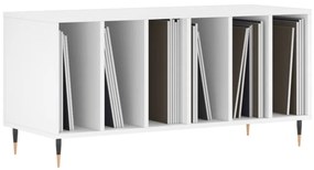 fehér szerelt fa hanglemezszekrény 100 x 38 x 48 cm