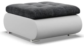 Tokio puff, fonott + műbőr, sötétszürke - fehér