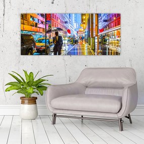 Kép - Város neonfényben (120x50 cm)