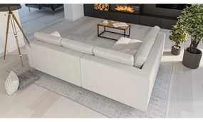 Krémszínű sarokkanapé (bal oldali) Ariella – Ropez