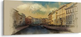 Kép - Moyka, folyó, St. Petersburg, Oroszország (120x50 cm)