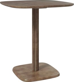 HOMCOM Modern Étkezőasztal 4 személy részére, faerezetű felsőrésszel, 70 x 70 cm, barna | Aosom