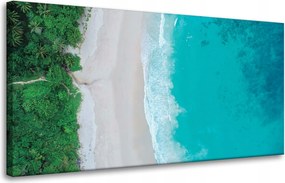 Vászonkép Víz Hullámok Tengerpart Fák Természet 80x40 cm